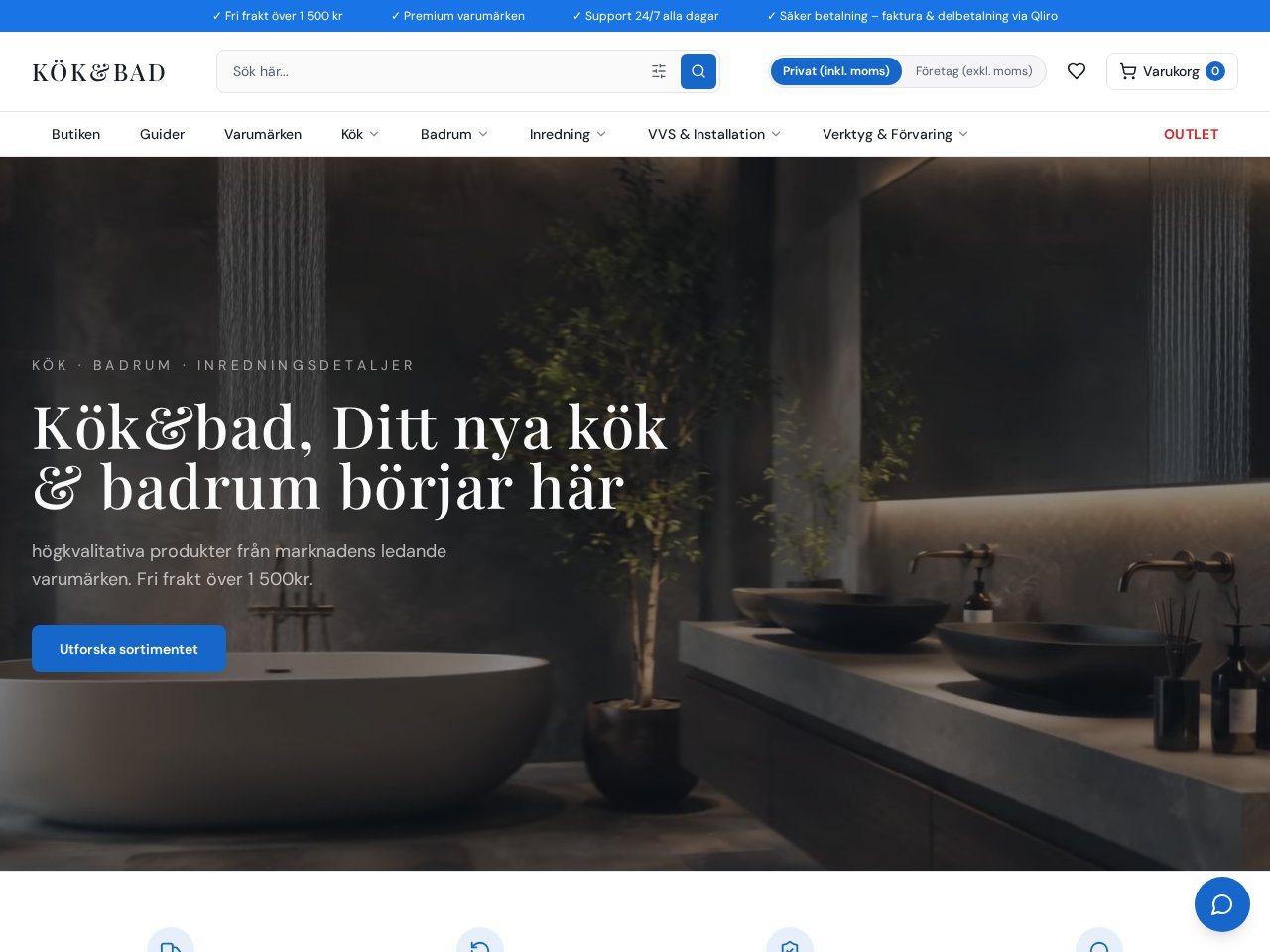 Kök & Bad — E-handel projekt byggt av Strand Digital