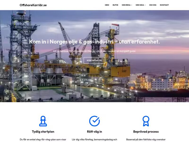 OffshoreKarriär — Karriär & Utbildning projekt byggt av Strand Digital