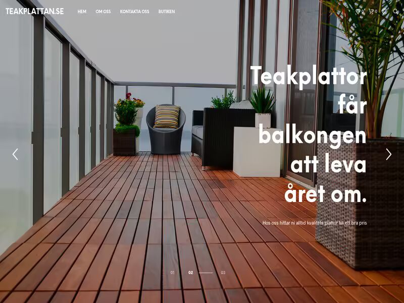 Teakplattan — E-handel projekt byggt av Strand Digital